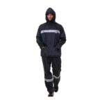 XYEHS D040 High Visibility Rain Suits & Reflective Strips, Waterproof Work Rain Coat Rain Gear Jacket & Pants Rainwear for Construction, Outdoor Work, Traffic