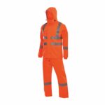 XYEHS D763 Men & Women High Visibility Rain Suits with Reflective Strips & Clear Brim, Waterproof Work Rain Coat Rain Gear Jacket & Pants Rainwear for Construction, Traffic - Image 6