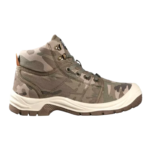 XYEHS DESERT S1P Cotton Mid Top Safety Work Shoes with Steel Toe Cap & Midsole, PU Outsole, Cotton Lining, Water, Impact & Puncture Resistant, Anti-Static