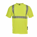 XYEHS E774 High Visibility Safety T-Shirt, Polyester Bird Eye Fabric, Reflective Strips for Construction, Outdoor Sports, Traffic Work, Security Guard - Image 3