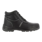 XYEHS EOS S3 Mid-Top Leather Safety Work Boots with Composite Toe Cap, PU Outsole, Anti-Puncture Textile, Mesh Lining, Impact & Water Resistant Shoes