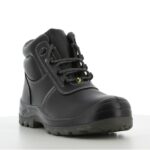 XYEHS EOS S3 Mid-Top Leather Safety Work Boots with Composite Toe Cap, PU Outsole, Anti-Puncture Textile, Mesh Lining, Impact & Water Resistant Shoes - Image 2