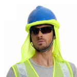 XYEHS HF140 High Visibility Hard Hat Sun Shade Neck Shield, Full Brim Mesh Neck Sunshade Hard Hat Accessories - Image 2