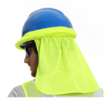 XYEHS HF140 High Visibility Hard Hat Sun Shade Neck Shield, Full Brim Mesh Neck Sunshade Hard Hat Accessories