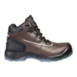 XYEHS MARS-EH Pull-Up Leather High-Top Safety Boots Work Shoes with Composite Toe Cap, PU/TPU Outsole, Textile Midsole, Mesh Lining, Electrical Hazard Protection, Impact Resistant