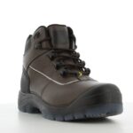 XYEHS MARS-EH Pull-Up Leather High-Top Safety Boots Work Shoes with Composite Toe Cap, PU/TPU Outsole, Textile Midsole, Mesh Lining, Electrical Hazard Protection, Impact Resistant - Image 2