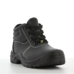 XYEHS SAFETYBOY S1P Leather Mid Top Safety Boots Work Shoes with Steel Toe Cap & Midsole, PU Outsole, Mesh Lining, Impact & Puncture Resistant - Image 2