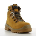 XYEHS ULTIMA S3 Mid Top Heat Resistant Safety Shoes Work Boots with Composite Toe Cap, PU/Rubber Outsole, Anti-Puncture Textile Midsole, Leather Upper, Mesh Lining - Image 2