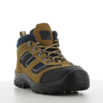 XYEHS X200031 S3 Suede Leather Mid Top Safety Work Shoes with Steel Toe Cap, PU Outsole, Mesh Lining, Water, Impact & Puncture Resistant - Image 2