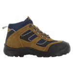 XYEHS X200031 S3 Suede Leather Mid Top Safety Work Shoes with Steel Toe Cap, PU Outsole, Mesh Lining, Water, Impact & Puncture Resistant