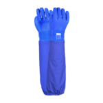 XYEHS 10-236 Full PVC Long-Sleeve Chemical Resistant Safety Work Gloves with Cotton Lining, Anti-Slip, Oil & Cold Resistant