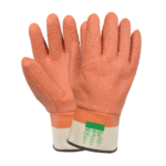 XYEHS 10-241 27cm Oil & Cut Resistant Safety Work Gloves with Full Rough PVC Coating, Cotton Lining, Safety Cuffs, Great Grip, Cold-Proof, Water Resistant