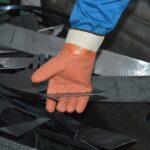 XYEHS 10-241 27cm Oil & Cut Resistant Safety Work Gloves with Full Rough PVC Coating, Cotton Lining, Safety Cuffs, Great Grip, Cold-Proof, Water Resistant - Image 3