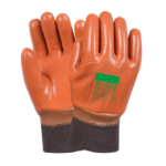 XYEHS 10-242 28cm PVC Coating Cold & Chemical Resistant Safety Work Gloves with Cotton, Polyurethane Foam & Cotton Linoleum 3 Layer Liner, Great Grip, Oil & Water Resistant