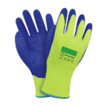 XYEHS 80-629 Hi-Viz Dipping General Cold Resistant Thermal Safety Work Gloves with Latex Coating Palm, Acrylic Yarn Knitting & Terry Wool Inner, Abrasion Resistant, Good Grip
