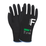 XYEHS 80-649 25cm Level F Cut Resistant Safety Work Gloves with Sandy Nitrile Coating Palm, Anti-Cut Fiber Shell, Oil & Water Resistant, Abrasion Resistant