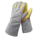 XYEHS Mn-gr500-3 500℃ High Temperature Resistant Gloves, Full-Finger Safety Work Gloves with Aramid Palm & Cowhide Back & Wrist, Flame Retardant, Thermal Radiation Heat Insulation - Image 3