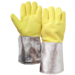 XYEHS Mn-gr500-5 Aramid Flannel & Aluminum Foil 500 ℃ Heat Insulation Gloves, Full-Finger Safety Work Gloves, Flame Resistant & Thermal Radiation Reflective - Image 2