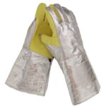 XYEHS Mn-gr500-6 Aramid Felt & Aluminum Foil 500℃ Heat Insulation Gloves, Full-Finger Safety Work Gloves, Flame Resistant, 1000℃ Thermal Radiation Reflective - Image 4