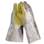 XYEHS Mn-gr500-6 Aramid Felt & Aluminum Foil 500℃ Heat Insulation Gloves, Full-Finger Safety Work Gloves, Flame Resistant, 1000℃ Thermal Radiation Reflective - Image 5