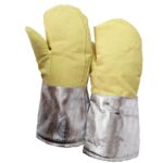 XYEHS Mn-gr700 Aramid & Aluminum Foil 700 ℃ Heat Resistant Gloves, 2-Finger Safety Work Gloves, Flame Resistant & Thermal Radiation Reflective Safety Apparel, Insulation Gloves - Image 2