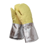 XYEHS Mn-gr700 Aramid & Aluminum Foil 700 ℃ Heat Resistant Gloves, 2-Finger Safety Work Gloves, Flame Resistant & Thermal Radiation Reflective Safety Apparel, Insulation Gloves
