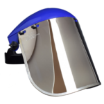 XYEHS Mn-FCR1000 Aluminized Plating PC Visor with Hard Hat/ Safety Brow Guard, High Temperature Resistant Full Face Shield Mask, 1000 ℃ Thermal Radiation Resistant