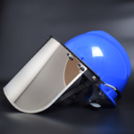 XYEHS Mn-FCR1000 Aluminized Plating PC Visor with Hard Hat/ Safety Brow Guard, High Temperature Resistant Full Face Shield Mask, 1000 ℃ Thermal Radiation Resistant - Image 2