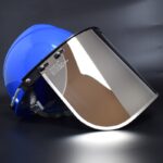 XYEHS Mn-FCR1000 Aluminized Plating PC Visor with Hard Hat/ Safety Brow Guard, High Temperature Resistant Full Face Shield Mask, 1000 ℃ Thermal Radiation Resistant - Image 3