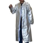 XYEHS Mn-dg1000-1 120cm Composite Aluminium Foil Heat Resistant Suit Fireproof Clothing Safety Apparel with Soft Aramid Cloth Lining, 1000-1300 ℃ Thermal Radiation Heat Resistant Top Coat, Flame Retardant, Velcro Closure - Image 2