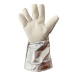 XYEHS Mn-gr400-1 400 ℃ Heat Resistant Gloves, Full-Finger Safety Work Gloves with Aramid Palm, Aluminum Foil Back & Cuff, Thermal Insulation Cotton Inner, 1000 ℃ Thermal Radiation Heat Resistance - Image 2