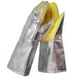 XYEHS Mn-gr500-7 Aramid Flannel & Aluminum Foil 500 ℃ Heat Insulation Gloves, Full-Finger Safety Work Gloves, Flame Resistant, 10000 ℃ Thermal Radiation Reflective - Image 4
