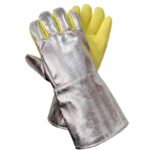 XYEHS Mn-gr500-7 Aramid Flannel & Aluminum Foil 500 ℃ Heat Insulation Gloves, Full-Finger Safety Work Gloves, Flame Resistant, 10000 ℃ Thermal Radiation Reflective - Image 3