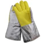 XYEHS Mn-gr500-7 Aramid Flannel & Aluminum Foil 500 ℃ Heat Insulation Gloves, Full-Finger Safety Work Gloves, Flame Resistant, 10000 ℃ Thermal Radiation Reflective - Image 2