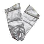 XYEHS Mn-hx1000 Composite Aluminium Foil Heat Resistant Arm Sleeves, 1000-1300℃ Thermal Radiation Heat Resistant Arm Covers, Fireproof Safety Apparel, Flame Retardant, Velcro Closure/ Neckband Hanging