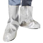 XYEHS Mn-jz1000 Aluminum Foil Welder Shoes Protectors Fireproof Welding Boot Covers, 1000℃ Thermal Radiation Heat Resistant, Adjustable Velcro Closure/ Lace-Up Foot Covers - Image 2
