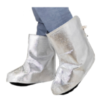 XYEHS Mn-jz1000 Aluminum Foil Welder Shoes Protectors Fireproof Welding Boot Covers, 1000℃ Thermal Radiation Heat Resistant, Adjustable Velcro Closure/ Lace-Up Foot Covers