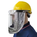 XYEHS Mn-mz1000 High Temperature Resistant Full Face Shield Mask Visor with 3mm Clear PC & Aluminum Foil, Aluminum Bracket, 1000 ℃ Thermal Radiation Resistant - Image 3