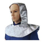 XYEHS Mn-pjm1000 Aluminum Foil Heat Resistant Safety Hood with Velcro Closure & Shoulder Shawl, 1000°C Fireproof Anti Thermal Radiation Cover, Aluminium Foil Head Protection Apparel