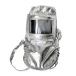 XYEHS Mn-tz1000 Aluminum Foil Heat Resistant Safety Hood, Fireproof Full Face Shield Mask, 3mm PC Clear Visor Window, 1000 ℃ Anti Thermal Radiation Cover