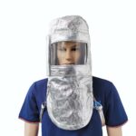 XYEHS Mn-tz1000 Aluminum Foil Heat Resistant Safety Hood, Fireproof Full Face Shield Mask, 3mm PC Clear Visor Window, 1000 ℃ Anti Thermal Radiation Cover - Image 3