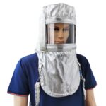 XYEHS Mn-tz1000 Aluminum Foil Heat Resistant Safety Hood, Fireproof Full Face Shield Mask, 3mm PC Clear Visor Window, 1000 ℃ Anti Thermal Radiation Cover - Image 5