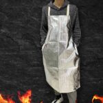 XYEHS Mn-wq1000-1 100cm Composite Aluminium Foil Heat Resistant Apron Fireproof Clothing Safety Apparel with Soft Aramid Cloth Lining, 1000-1300 ℃ Thermal Radiation Heat Resistant, Flame Retardant - Image 2