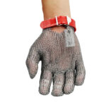 XYEHS GS001-R Level 5 316 Stainless Steel Mesh Metal Cut Resistant Glove, Five-Finger Anti-Cut Glove for Food, Glass - Image 4