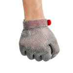 XYEHS GS001-R Level 5 316 Stainless Steel Mesh Metal Cut Resistant Glove, Five-Finger Anti-Cut Glove for Food, Glass - Image 3