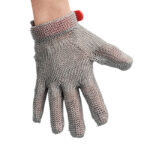 XYEHS GS001-R Level 5 316 Stainless Steel Mesh Metal Cut Resistant Glove, Five-Finger Anti-Cut Glove for Food, Glass - Image 5