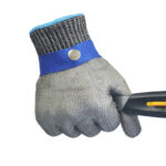 XYEHS GS001 Level 5 Stainless Steel Mesh Metal Cut Resistant Glove with a Inner Glove, Five-Finger Anti-Cut Glove, Food Grade Glove for Kitchen, Butcher, Mandoline, Fishing - Image 4