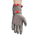 XYEHS RTCMG Level 5 316 Stainless Steel Mesh Metal Cut Resistant Glove, 28cm Extended Five-Finger Anti-Cut Glove for Food, Glass - Image 4