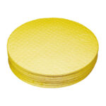 XYEHS Universal/Oil/Hazmat Chemical Melt Blown Polypropylene (MBPP) Absorbent Drum Mats, 25Pcs/Carton