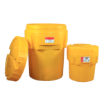 XYEHS SKD200 20 Gal/75.7L Poly Overpack Salvage Barrel Drum, Yellow - Image 2